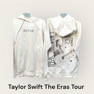 Taylor Swift The Eras Tour Cream Concert Festival Hoodie Pullover Size Small
